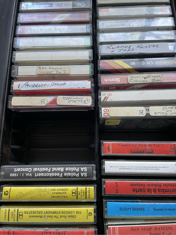 Job Lot Cassette Tapes and Cassette Carry Case