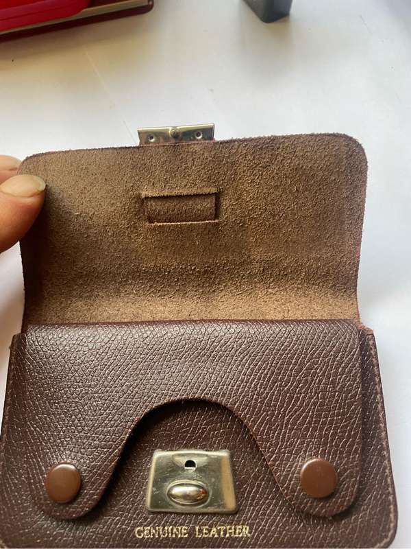 Antique leather coin purse