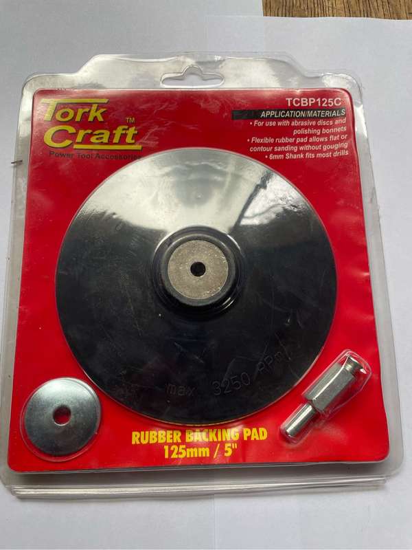 Tork craft rubber backing pad