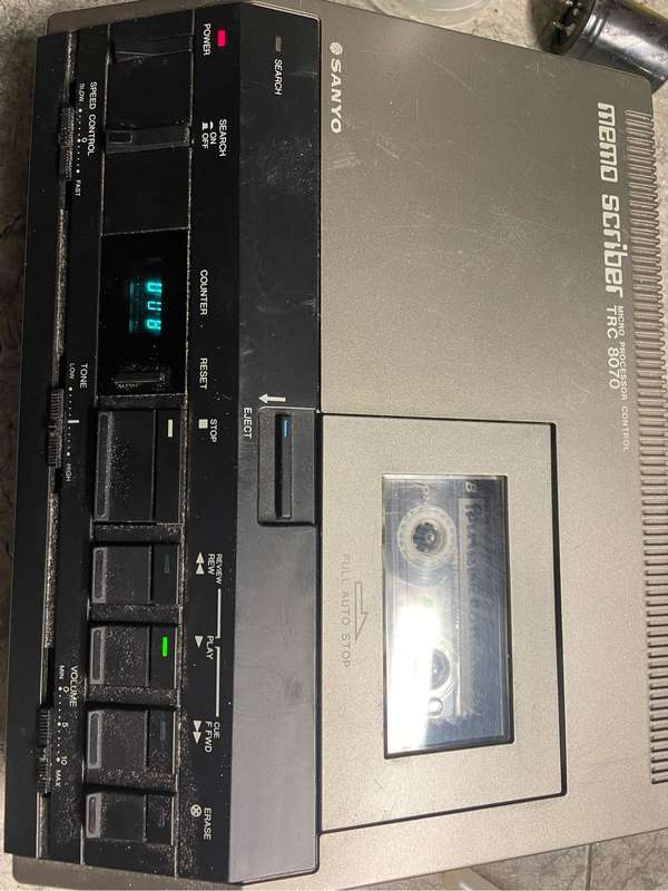 Tape deck - memo scribed