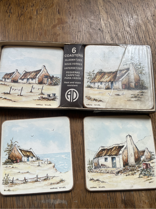 Norma Wiles Coasters x6