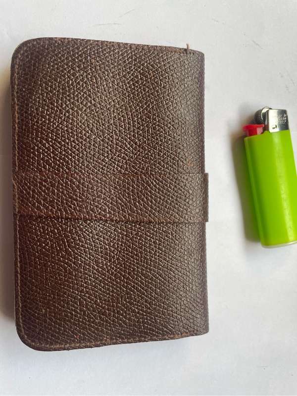 Antique leather coin purse