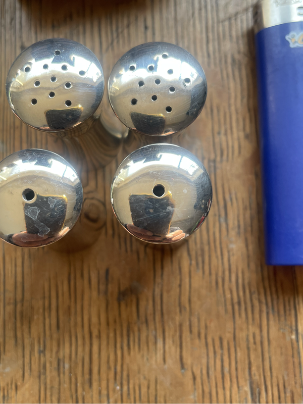 Salt and Pepper mills - silver plated