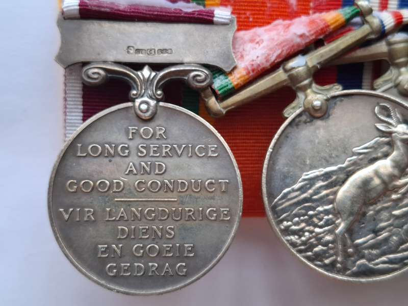 SADF / WW2 medal group - with Southern Cross medal 1952 & PFGSM medal