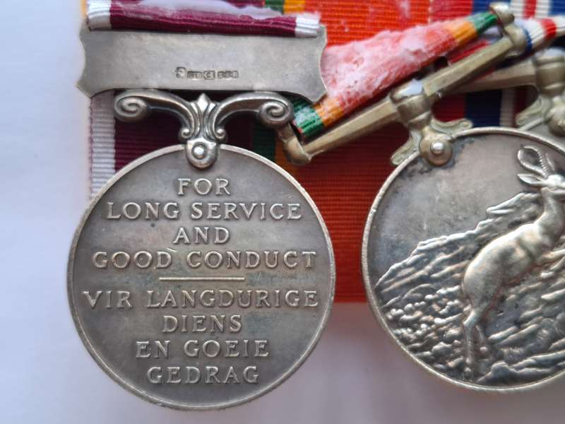 SADF / WW2 medal group - with Southern Cross medal 1952 & PFGSM medal