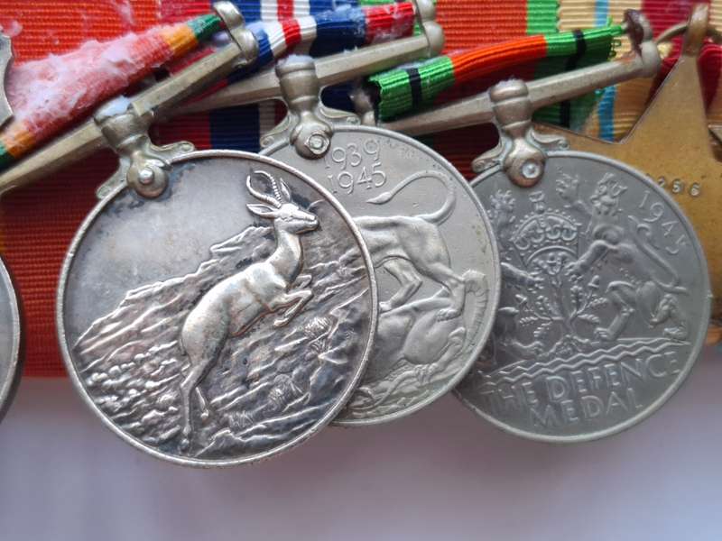SADF / WW2 medal group - with Southern Cross medal 1952 & PFGSM medal