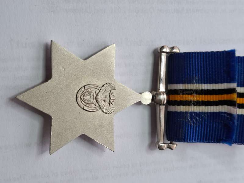 SANDF Silver protea medal - Full size with bar