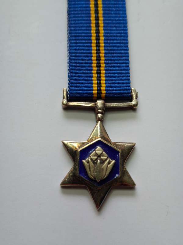 SADF - Golden Protea - miniature - marked silver