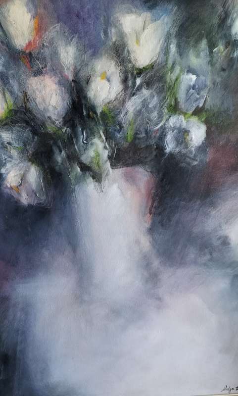 Volga White (SA Born 1944) - Beautiful still life study of flowers