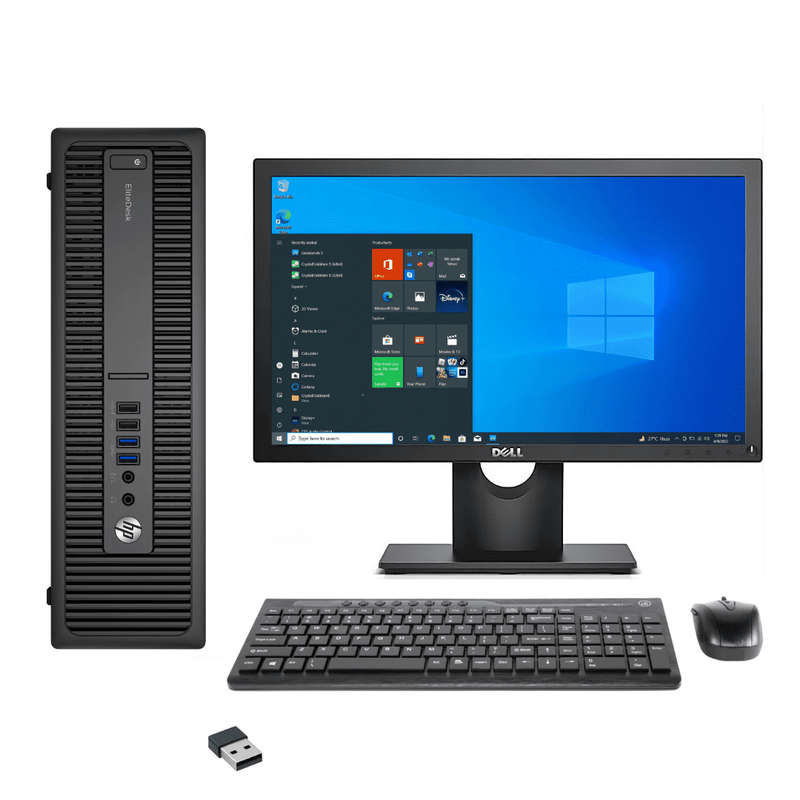 HP EliteDesk 800 G2 SFF Desktop Combo - Intel Core I5-6500, 8GB DDR4, 256GB SSD &, MS Win 10/1...