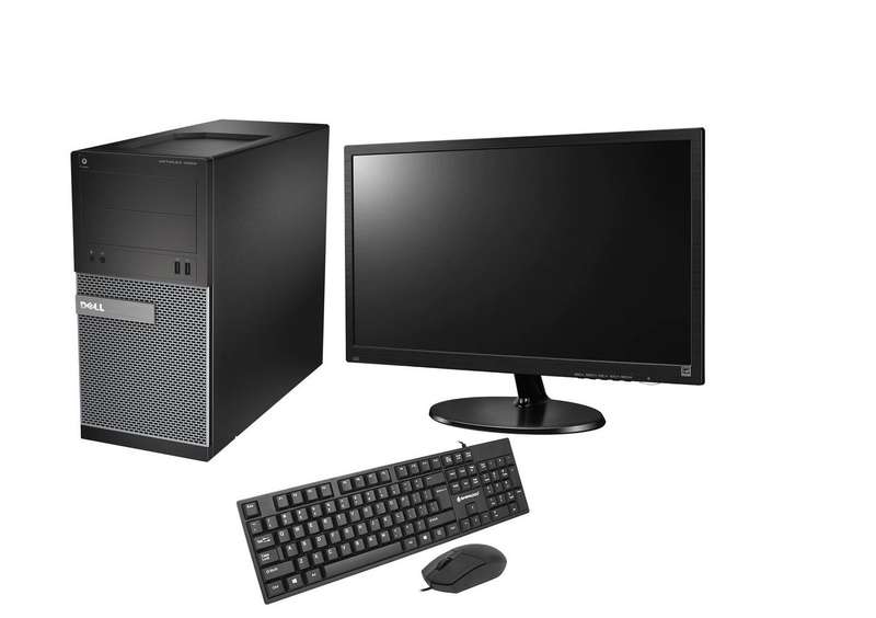 DELL Optiplex 3020 Desktop Combo - Intel Core i5 4th Gen, 240GB SSD + 500GB HDD, 8GB DDR3, MS Win...
