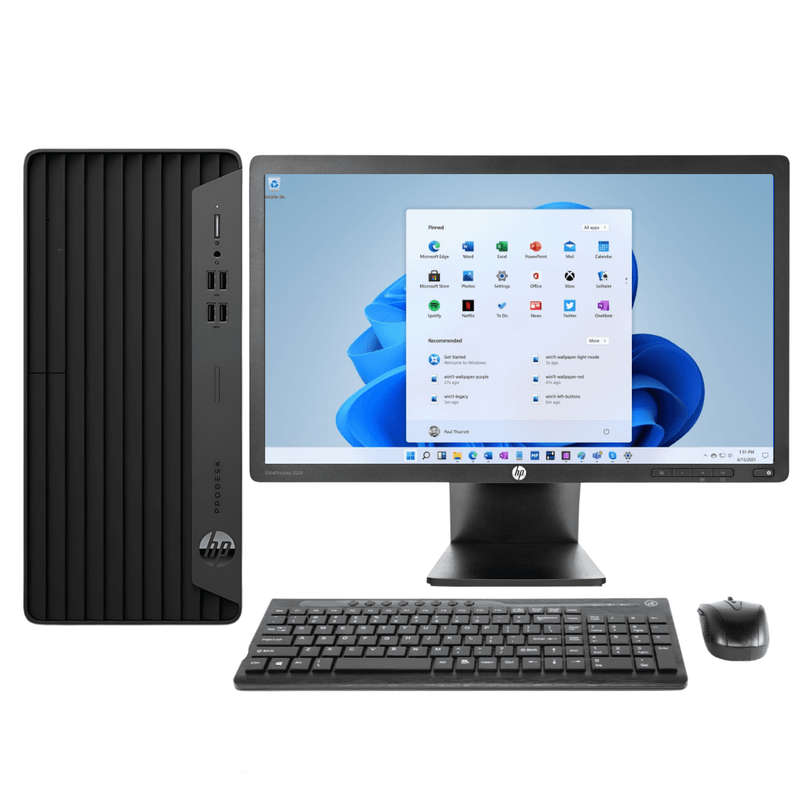 HP ProDesk 400 G7 MT Desktop Combo - Intel Core i5 10600 (10th Gen), 16GB Ram, 256GB M.2 NVMe ...