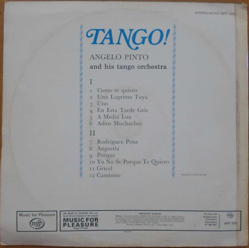 Angelo Pinto and His Tango Orchestra - Tango!