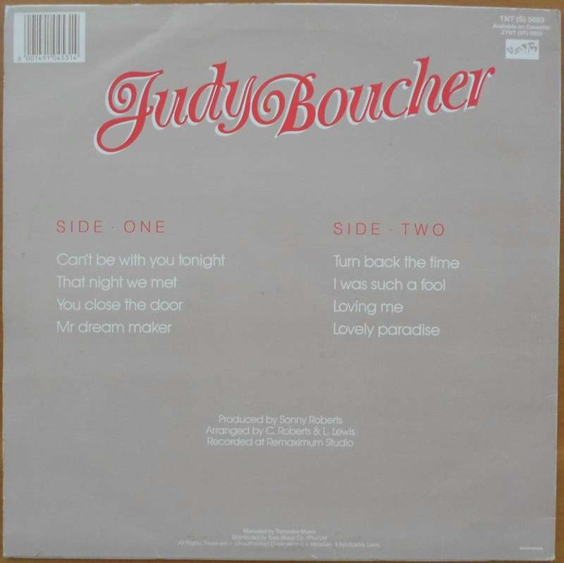 Judy Boucher - Can`t Be with You Tonight