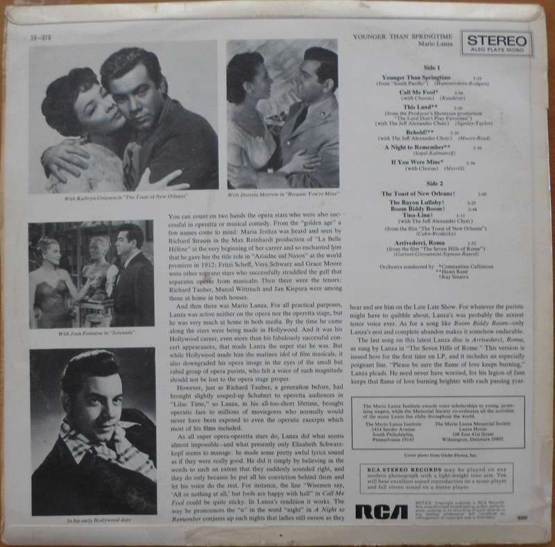 Mario Lanza - Younger Than Springtime