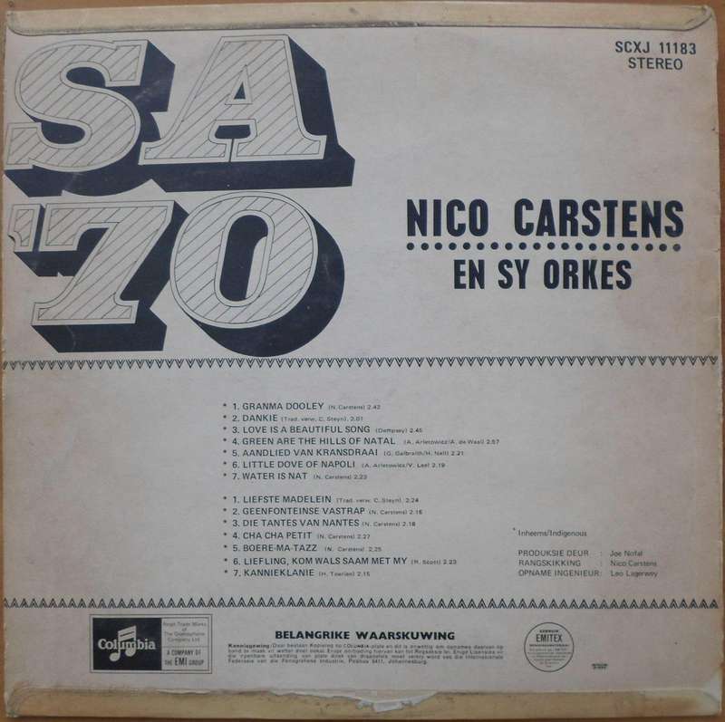 Nico Carstens - SA '70