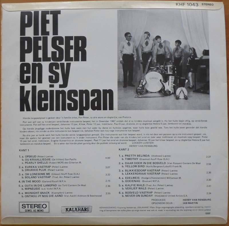 Piet Pelser - Piet Pelser en Sy Kleinspan
