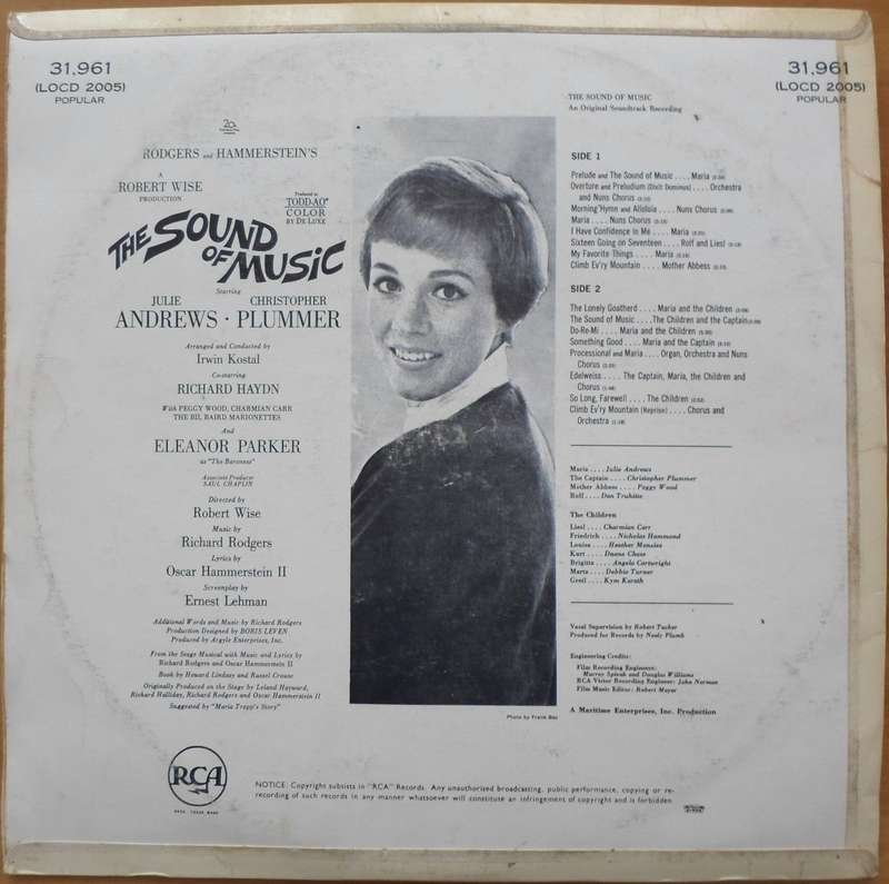 Rodgers and Hammerstein - The Sound of Music (An Original Soundtrack Recording)