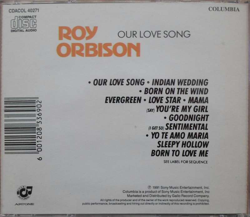 Roy Orbison - Our Love Song