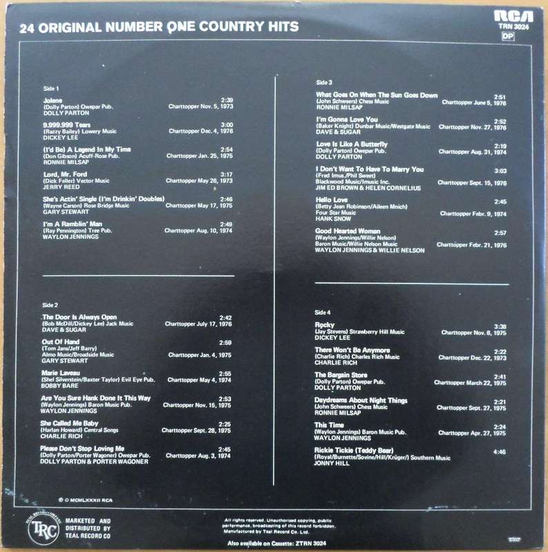 Various Artists - 24 Original Number One Country Hits