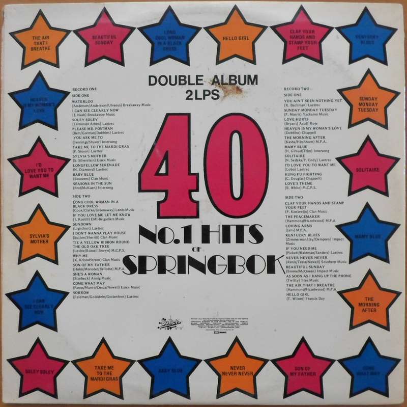 Various Artists - 40 No. 1 Hits of Springbok