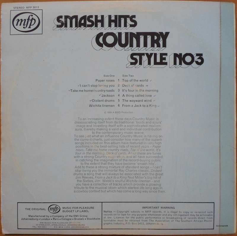 Various Artists - Smash Hits Country Style No. 3