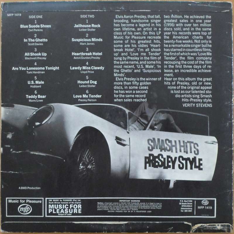Various Artists - Smash Hits Presley Style
