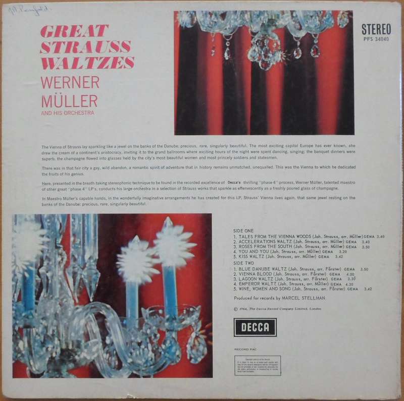 Werner Müller and His Orchestra - Great Strauss Waltzes