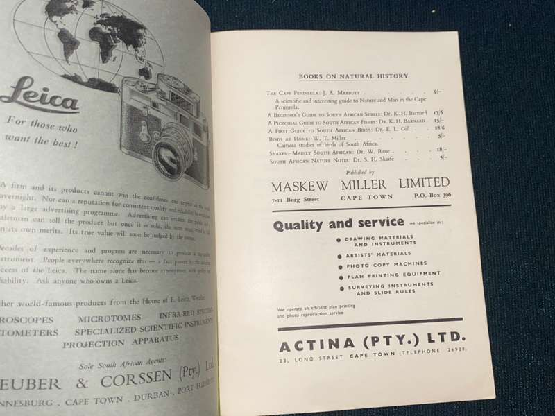 THE ZOOLOGICAL SOCIETY OF SOUTHERN AFRICA X 14 VOLUMES FROM 1960'S TO 1980'S