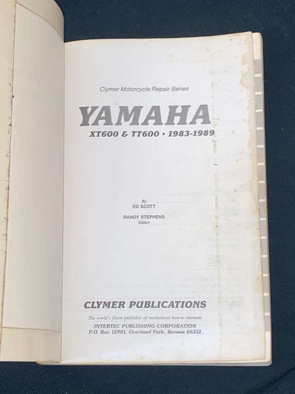 CLYMER YAMAHA XT600 & TT600 1983-1989