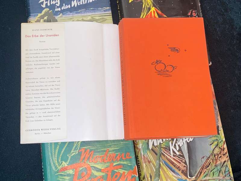 HANS DOMINIK X 5 VINTAGE GERMAN SCI-FI BOOKS