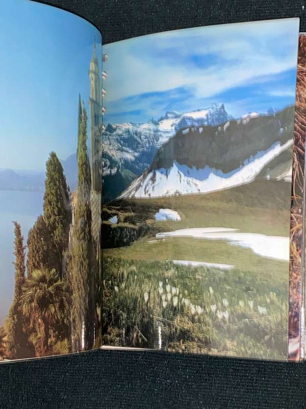 VINTAGE UBS BANK SWISS SOUVENIR WITH COLOUR PHOTOS