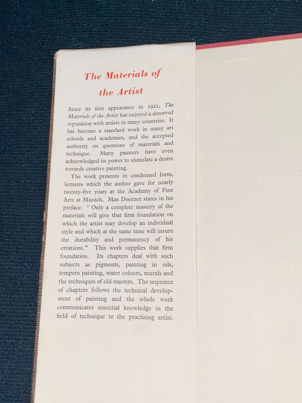 THE MATERIALS OF THE ARTIST AND THEIR USE IN PAINTING BY MAX DOERNER