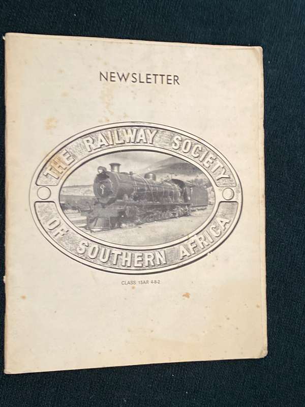 THE RAILWAY SOCIETY OF SOUTHERN AFRICA NEWSLETTER
