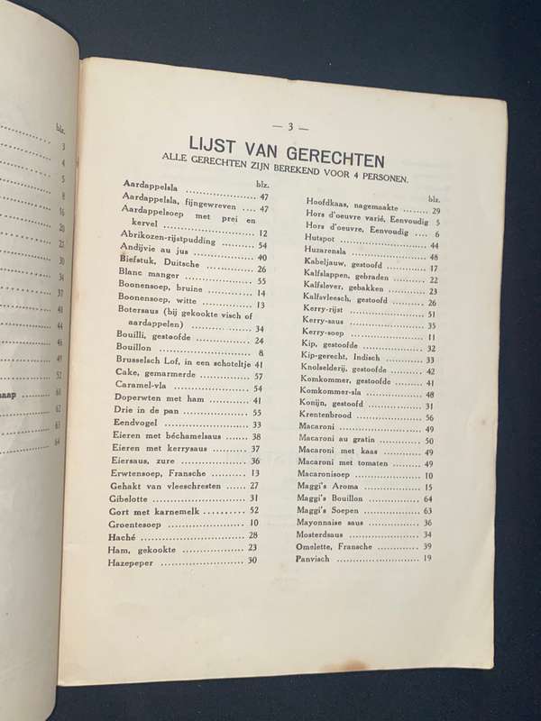 EEN KEUR VAN PRACTISCHE RECEPTEN VOOR DE KEUKEN , VINTAGE DUTCH COOK BOOK
