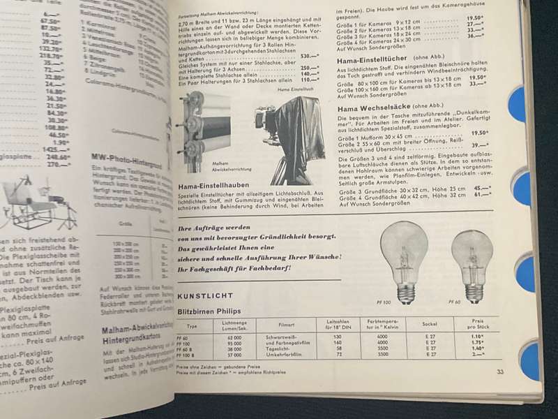 PHOTO KATALOG FACH + REPRO AUSGABE 1966