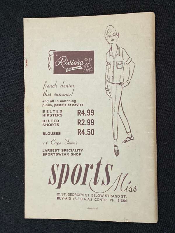 THE CAPETONIAN # 47 1964 MAGAZINE OF THE CAPE TOWN HIGH SCHOOL
