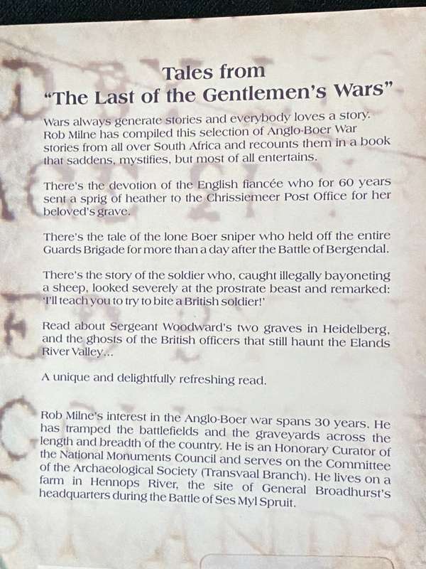 ANECDOTES OF THE ANGLO-BOER WAR BY ROB MILNE