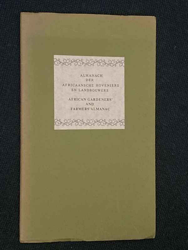 AFRICAN GARDENERS' AND FARMERS' ALMANAC 1984