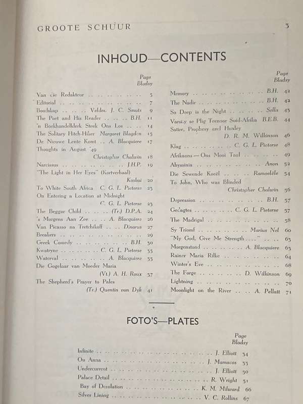 GROOTE SCHUUR 1950 UNIVERSITY OF CAPE TOWN ANNUAL