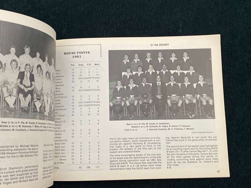 CAMPS BAY HIGH SCHOOL 1981 YEARBOOK