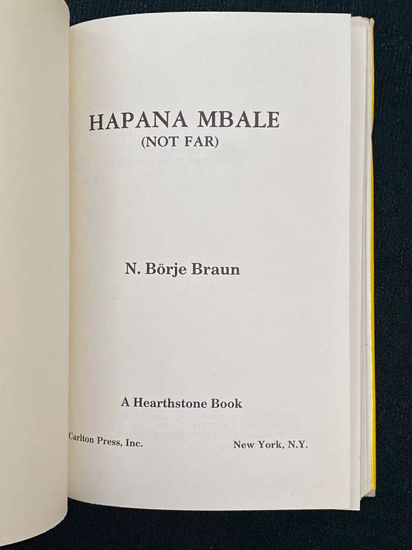 HAPANA MBALE NOT FAR BY N. BORJE BRAUN