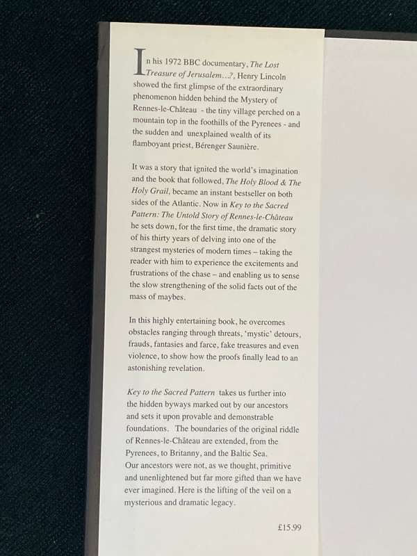 KEY TO THE SACRED PATTERN THE UNTOLD STORY OF RENNES-LE-CHATEAU BY HENRY LINCOLN