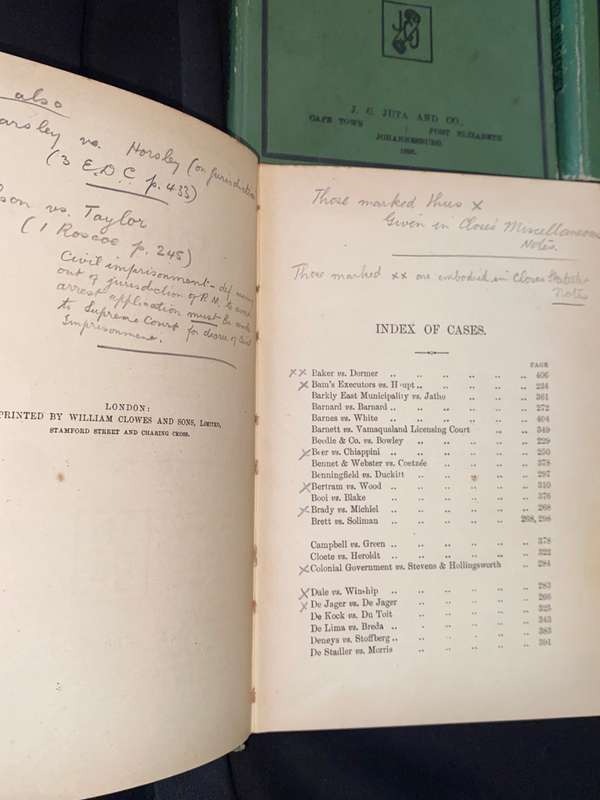 A SELECTION OF LEADING CASES BY HENRY H. JUTA 1896 - 1898 4 VOLUMES