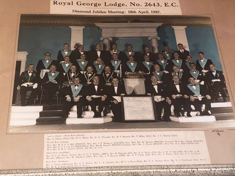 VINTAGE ROYAL GEORGE FREEMASON LODGE DIAMOND JUBILEE PHOTOGRAPH