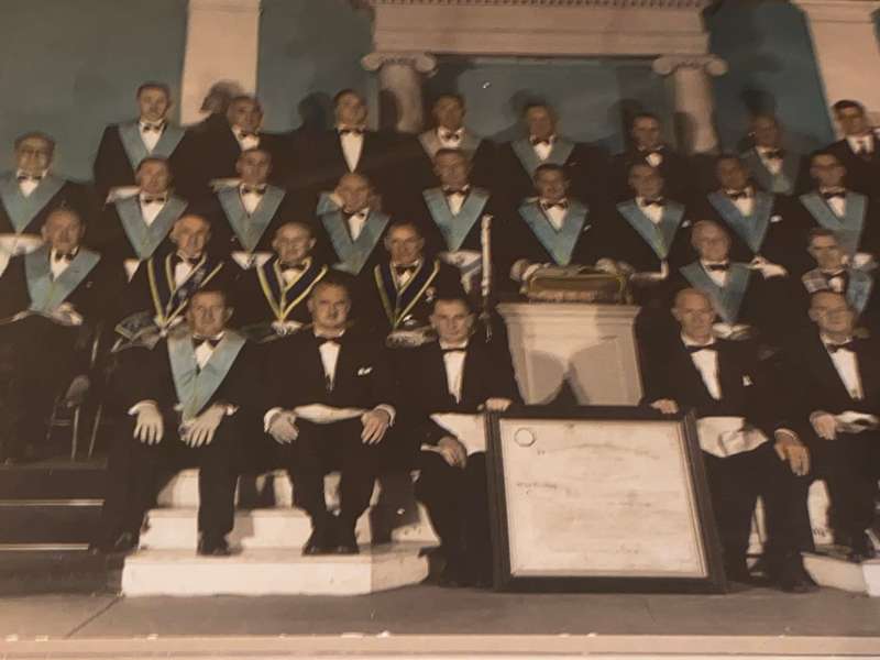 VINTAGE ROYAL GEORGE FREEMASON LODGE DIAMOND JUBILEE PHOTOGRAPH