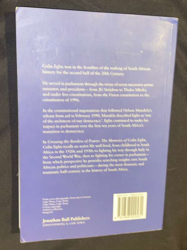 CROSSING THE BORDERS OF POWER THE MEMOIRS OF COLIN ELGIN SIGNED COPY