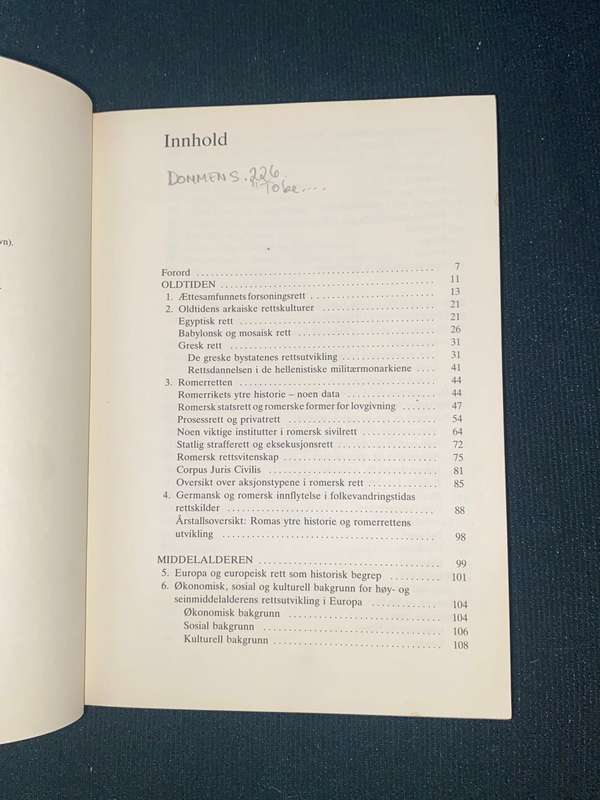 DEN EUROPEISKE RETTENS HISTORIE AV ERIK ANNERS