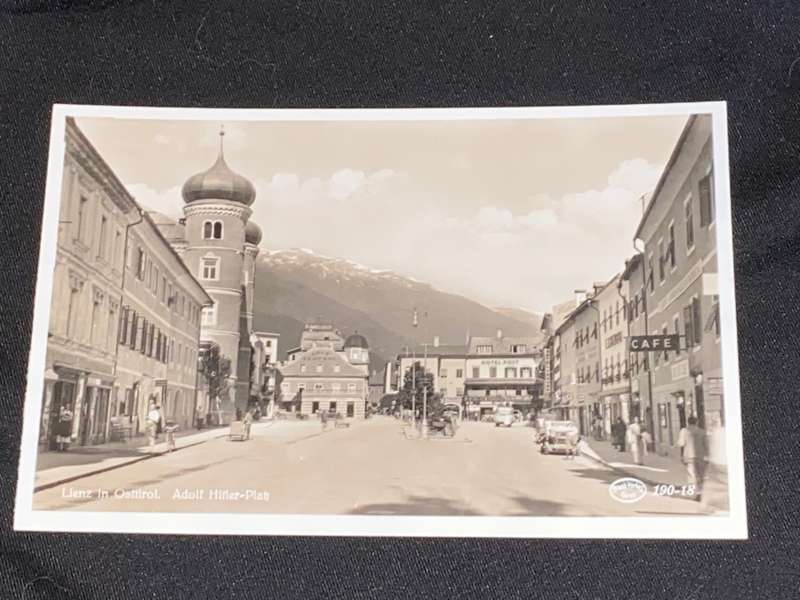 1930'S ADOLF HITLER PLATZ LIENZ AUSTRIA PHOTO POST CARD UNUSED