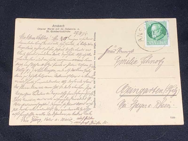 ANTIQUE 1916 ANSBACH PHOTO POST CARD